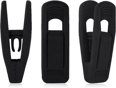 Set van 20 fluwelen kleerhangerclips vingerbroekclips voor fluwelen gevlokte kledingspelden (zwart)