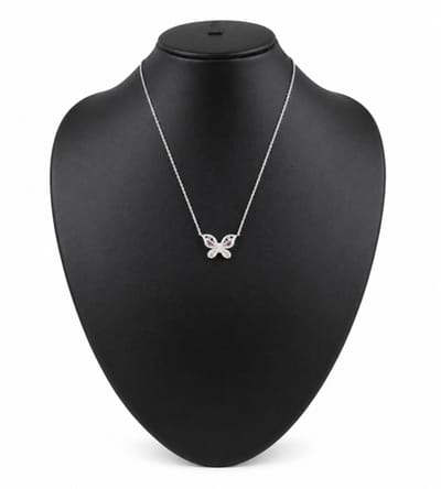 N3 Collecties 925 zilveren rhodium plated vlinder hanger Ketting voor meisjes en dames
