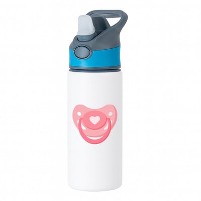 Hacebo® - Speen waterfles met rietje blauw - Kind - Kinderen - Meisje - roze - cadeau voor een baby - water fles - 650ML