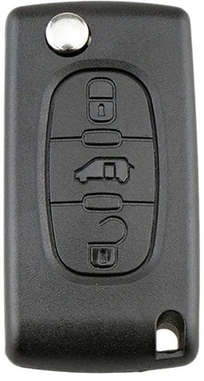 XEOD Autosleutelbehuizing - sleutelbehuizing auto - sleutel - Autosleutel / Geschikt voor: Peugeot / Citroen / Fiat 3 knops VA2 CE0523 Bus