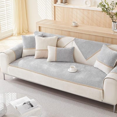 Gestikte Vier Seizoenen Chenille Bankhoezen Split Antislip Bankkussen Sectionele Bankhoezen Mat Beschermer Woonkamer Tapijt 70x70cm 1pcs