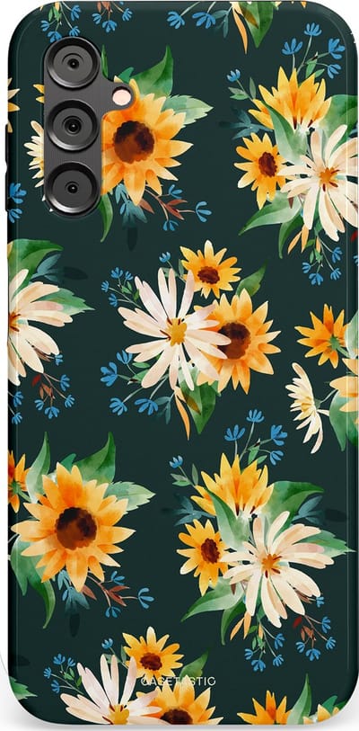 Casetastic Hoesje Geschikt voor Samsung A14 (5G/4G) - Stijlvolle Beschermende Duo-layer Case - Zonnebosjes