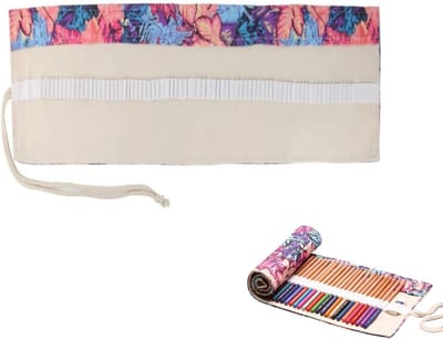 Canvas potloodrol voor 48 kleurpotloden - Handgecrafted etui voor volwassenen en studenten