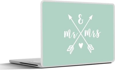 Laptop sticker - 12.3 inch - Spreuken - Jubileum - Mr & Mrs - Quotes - 30x22cm - Laptopstickers - Laptop skin - Cover