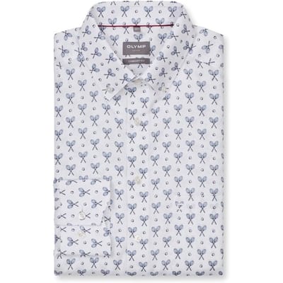 OLYMP Luxor Overhemd, Comfort Fit, Button-down, Wit