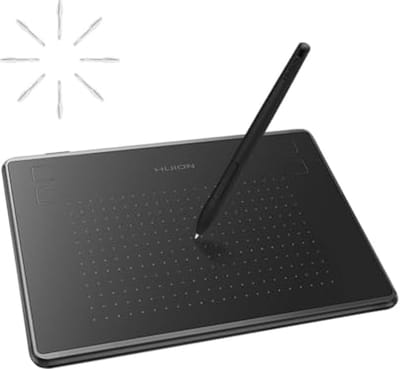 Tekentablet 4,8 x 3 inch met Draadloze Pen en 4096 Drukniveaus voor Windows en Mac