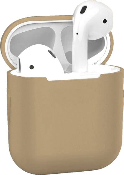 AirPods Hoesje voor Apple AirPods 1 & 2 – Bruin - Siliconen Beschermende Case