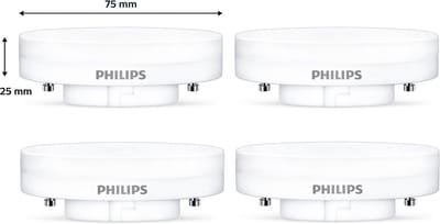 4 stuks | Philips LED GX53 5.5W 500lm 2700K Mat Niet-Dimbaar | GX53 | Extra Warm Wit | 5.5 watt | 15.000 Branduren