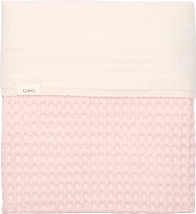 Koeka ledikantdeken cotton fleece wafel Amsterdam cotton candy 100x150