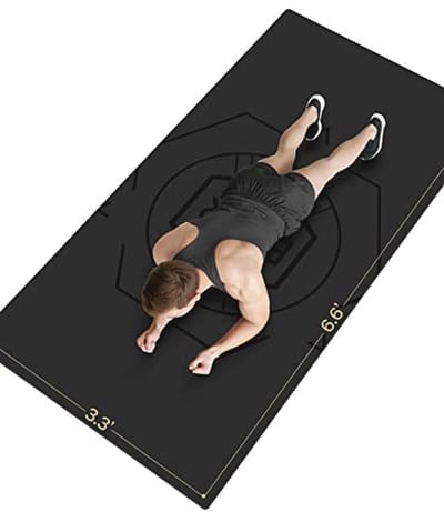Extra brede antislip yoga- en trainingsmat voor mannen en vrouwen - 16 cm x 3 inch, dikke 1/4 inch fitnessmat voor blote oefeningen