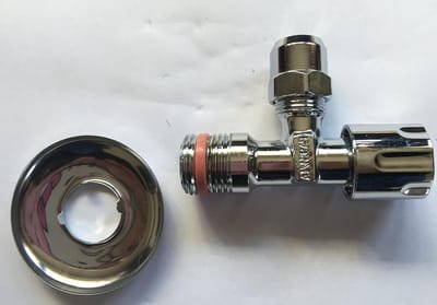 Hoekventiel - Combikraan Apparaatventiel - Sanitair Aansluiten - Zelfdichtend - 3/8 inch - Chroom