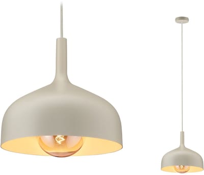 Hanglamp Embla II E27 Crème Metaal, Metaal