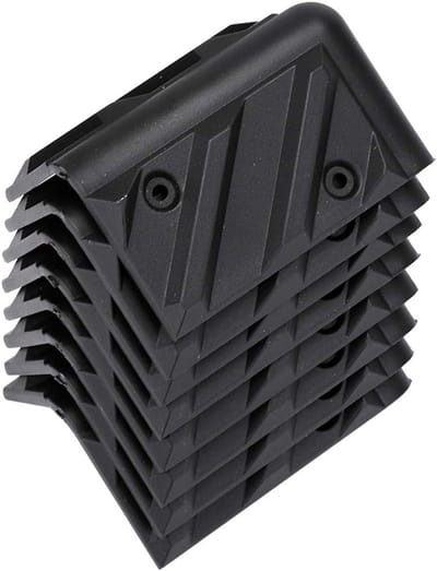 8 STUKS Speaker Corner Protector Plastic Haakse Wrap Hoek met Schroeven Kits, Zwart