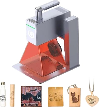 Sensova - Laser Graveermachine 6W - Draagbare Lasergraveerder & Laser Cutter met 5000 mm/s Snelheid, 0,05 mm Precisie en 100×100 mm Werkgebied - Perfect voor Hout, Acryl, Leer, Metaal en Professionele Creatie