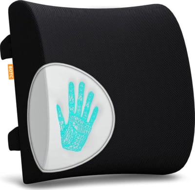 BOTC Rugkussen - Ergonomisch Rugkussen voor Auto en Bureaustoel - Onderrug - Rugsteun - Zwart