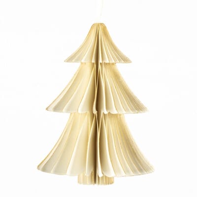 Papieren honeycomb kerstboom wit