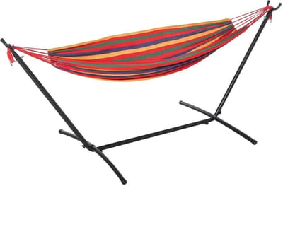 Betaalbare Goederen® Hangmat - hangmat met standaard - hangmatten - hangmat standaard - hangmat met spreidstok
