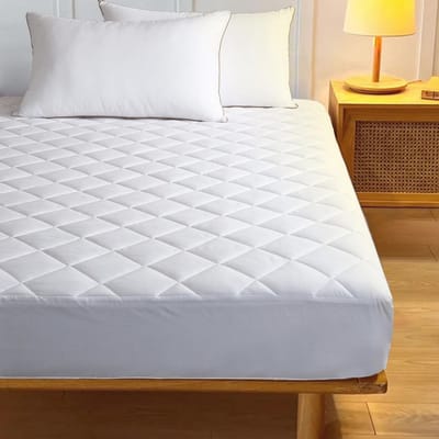 Beddengoed, super kingsize matrasbeschermer, ademende matrastopper, stretchrok, anti-allergisch, gewatteerde matrasbeschermer, ademende matrashoes (Super King, 180 x 200 cm)