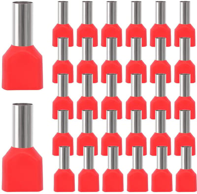 Dubbele adereindhulzen, 2 x 10 mm² lang, set (100, 10 mm²)