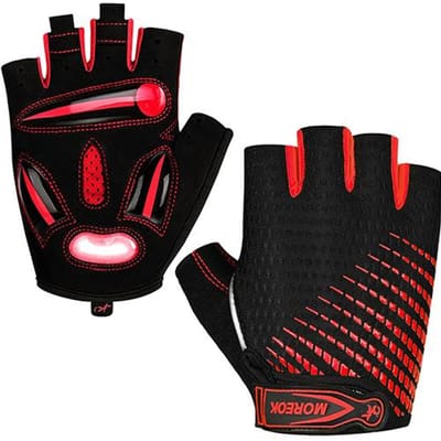MOREOK Fietshandschoenen Ademend 5MM Vloeibare Gel Pads Schokabsorberend Fietsen Handschoenen voor Mannen Vrouwen Mountainbike Racefiets XL