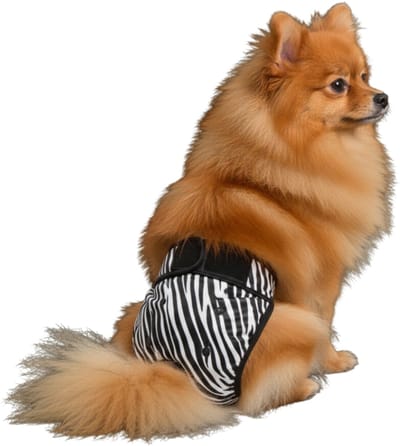 Loopsheidbroekje hond - zebra - maat S - voor kleine honden - herbruikbaar - hondenbroekje - hondenluier - loopsheid - ongesteldheid - voorkomt ongewenste zwangerschappen bij teefjes - milieuvriendelijk - verantwoord - perfecte pasvorm