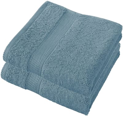 De Witte Lietaer Handdoek Stephanie Arctic - Set 2 stuks - 50 x 100 cm - Blauw - Katoen