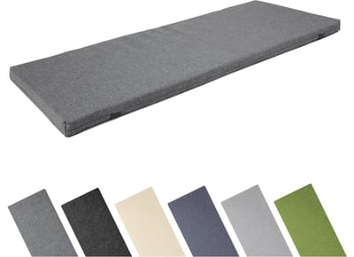 Garronda Bankkussen 100x40 cm – 4 cm dik – Waterafstotend & UV-bestendig – Grafiet GD-AM-Dino