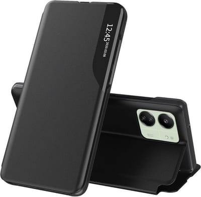 Hoesje geschikt voor Xiaomi Redmi 13C 4G/5G / Xiaomi Poco C65 - Techsuit eFold Book Case - Zwart