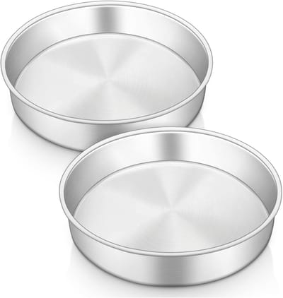 Baking pan set van 2 stuks, ideaal voor taarten en ovenschotels, 24 cm diameter