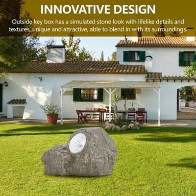 Een Sleutel Buiten Waterdichte Fake Rock Key Hiders Lock Box Voor Huis Reservesleutels Groot Formaat Ontwerp Outdoor Faux Stone Veilige Opslag Tuin Tuin Binnen Decoratief Geocaching