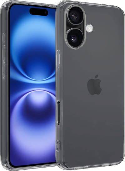 Hoesje - Geschikt voor Apple iPhone 16 - Sterk & Shockproof - Siliconen Case - Hoes Cover - Telefoonhoes - Transparant