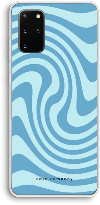 Case Company® - Hoesje geschikt voor Samsung Galaxy S20 Plus hoesje - Swirl Blauw - Soft Cover Telefoonhoesje - Bescherming aan alle Kanten en Schermrand