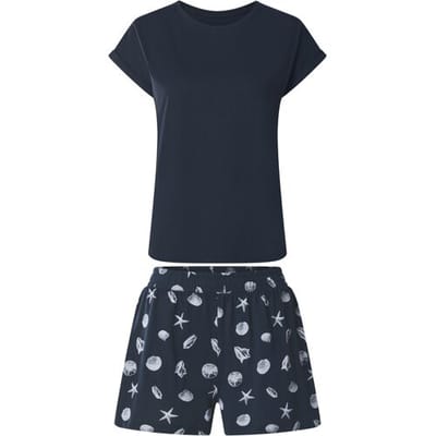 esmara Korte dames pyjama (Marineblauw, XS (32/34))