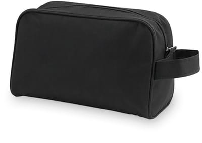 Toilettas met handvat voor kinderen - zwart - 21 cm - Reis toilettassen / etui - Handbagage