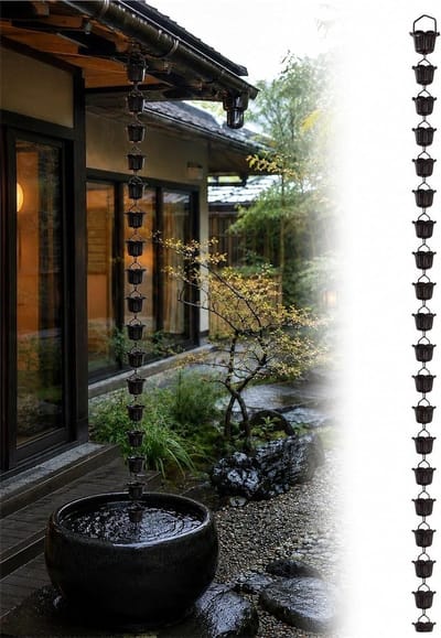 Regenketting - Decoratieve ketting - Waterafvoer tuin - 22 stijlen beschikbaar - 2 meter - Metaal