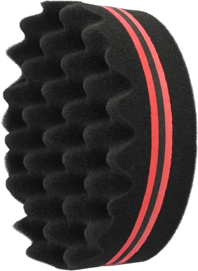 Haarspons Dubbelzijdig - Twist Spons Krul Spons - Haar Stylen - Voor Twists en Krullen - 40 g - Zwart