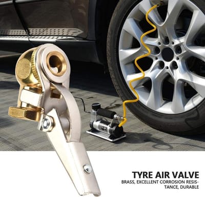 Dailygoods - Tyre Filling Valve - Pneumatische Ventieladapter - Geschikt voor verschillende voertuigen - 1/4 Inch - Inclusief Clip - Hoogwaardige mate...
