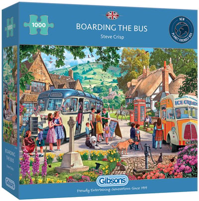 Gibsons - Boarding the Bus (door Steve Crisp) - 1000 stukjes 68×49cm (b×h) - Legpuzzel voor volwassenen