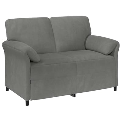 vidaXL - 2-Zits - Sofa - Donkergrijs - 138 - x - 83 - x - 95 - cm - Fluweel