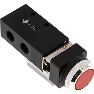 3/2 G1/4'' Universeel Knopbediend Ventiel Rood 0-8bar/0-112psi E.MC