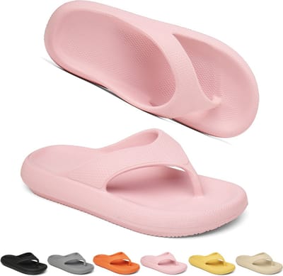 Geweo Badslippers - Teenslippers Dames - Antislip Zachte Zomer Slippers - Roze - Maat35/36
