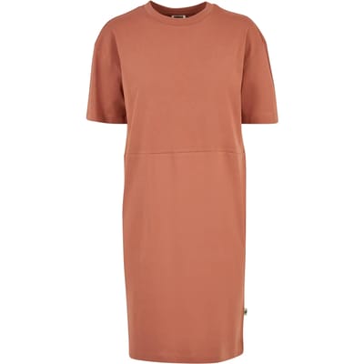 Urban Classics - Organic Oversized Slit Tee Korte jurk - 5XL - Oranje