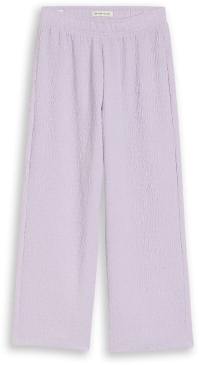 Tom Tailor - Wide leg broek met structuur - Maat 98 - cool lilac