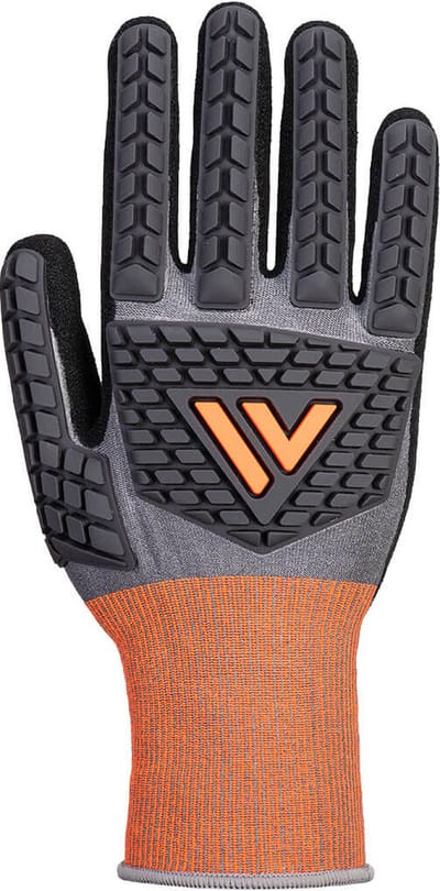 Portwest CT Cut D18 Nitril impact handschoen - Grijs/zwart - L