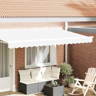 vidaXL - Vervangvolant - voor - zonnescherm - voor - 4 - m - Wit - Polyester