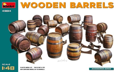 Houten Vaten Modelbouw Set - 20 Stuks Schaal 1:48 Diorama Accessoires