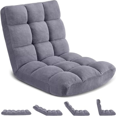 Zitstoel - Luie Sofa - Ontspannen Lezen - 14 Posities - 62 cm - Grijs