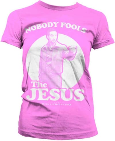 The Big Lebowski Dames Tshirt -S- Nobody Fools The Jesus Roze