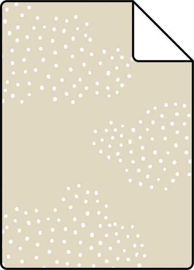 Proefstaal ESTAhome behang wolkjes beige - 26.5 x 21 cm - 139515-S