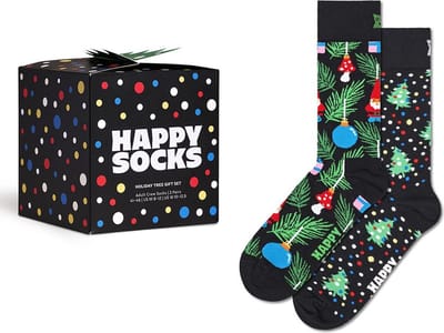 Happy Socks unisex giftbox 2P sokken holiday tree multi